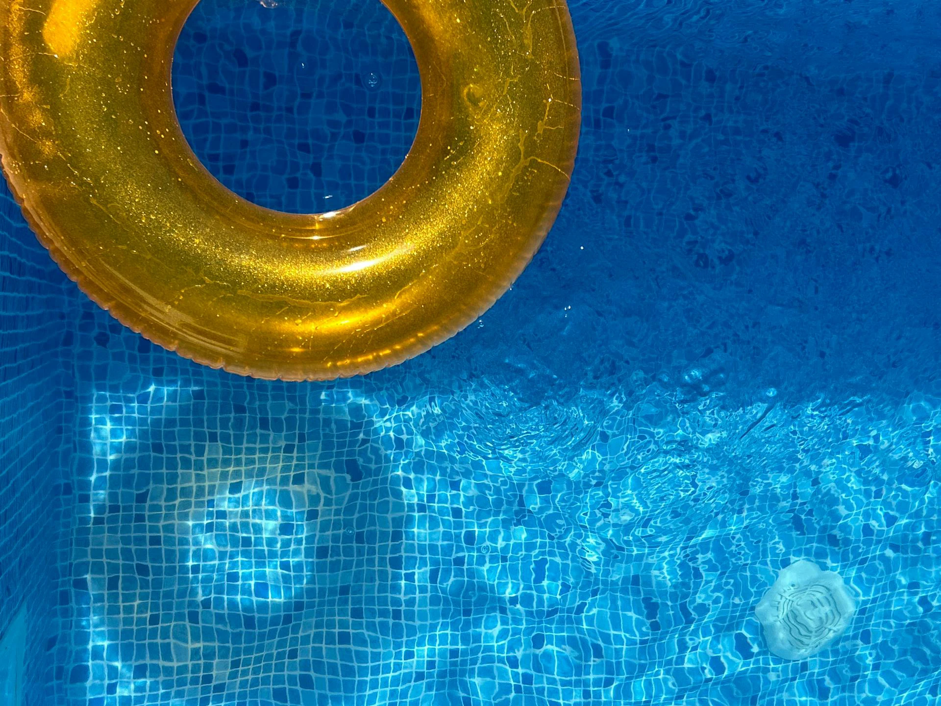 A pool in murfreesboro tn with clean pool water and a yellow tube